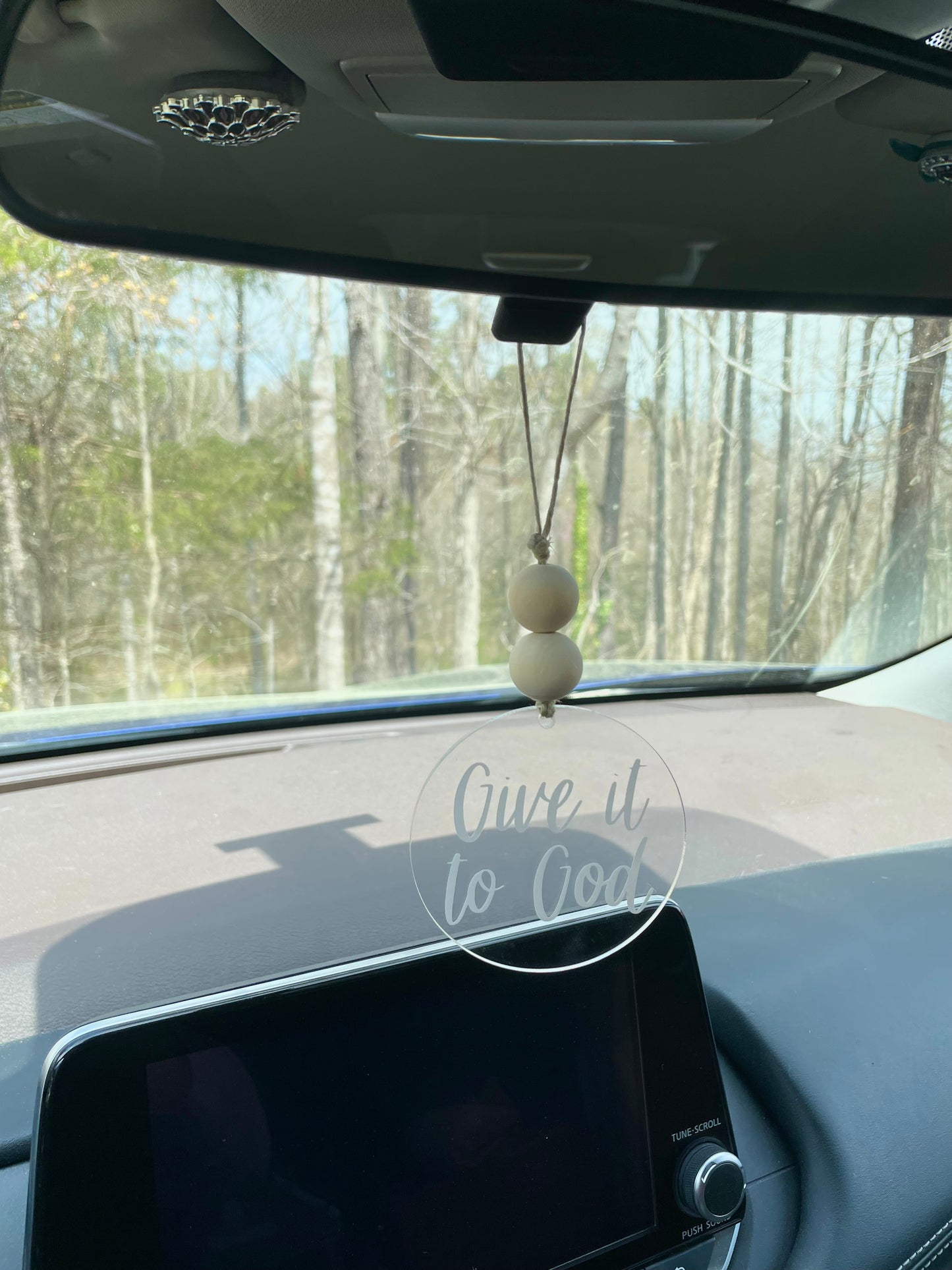 Give it to God Car Charm | Rearview Mirror Hanging Decor | Air Freshener / Diffuser